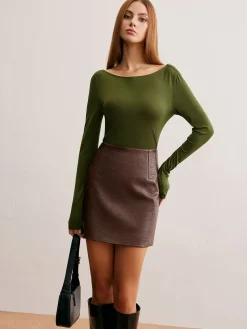 COMMENSE Vintage Backless Pleated T-Shirt* T-shirts|Tops