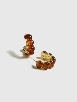 COMMENSE Vintage Beaded Hoop Stud Earrings* Earrings|Accessories