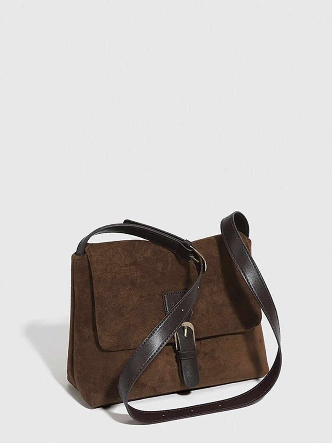 COMMENSE Vintage Buckle Flap Shoulder Bag* Bags|Accessories