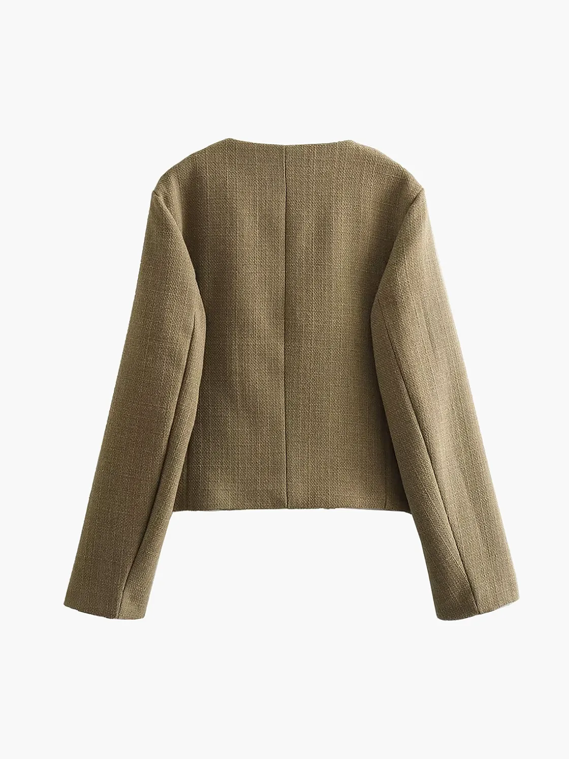 COMMENSE Vintage Button Tweed Blazer* Outerwear|Blazers
