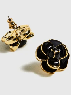 COMMENSE Vintage Camellia Flower Stud Earrings* Earrings|Accessories