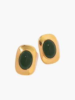 COMMENSE Vintage Cat Eye Stone Earrings* Earrings|Accessories