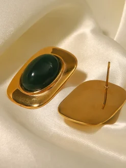 COMMENSE Vintage Cat Eye Stone Earrings* Earrings|Accessories