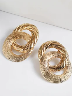 COMMENSE Vintage Cross Circular Drop Earrings* Earrings|Accessories