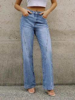 COMMENSE Vintage Denim Straight Leg Pants* Jeans|Pants