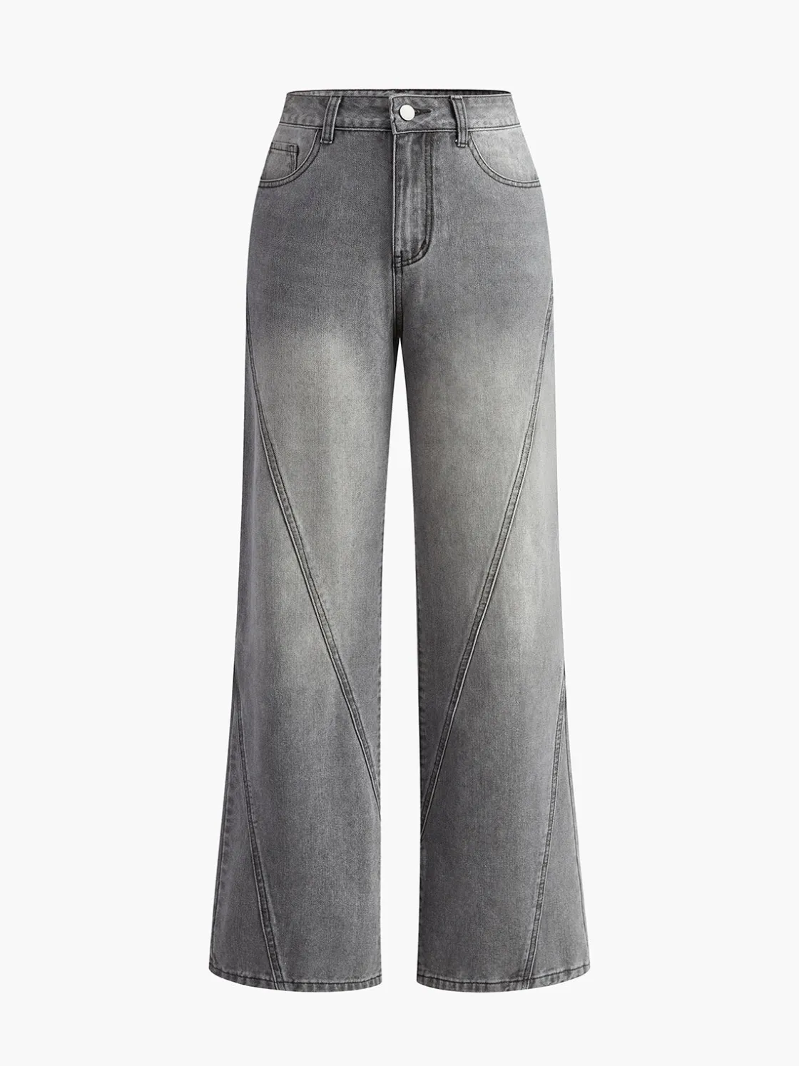 COMMENSE Vintage Denim Straight Leg Pants* Jeans|Pants