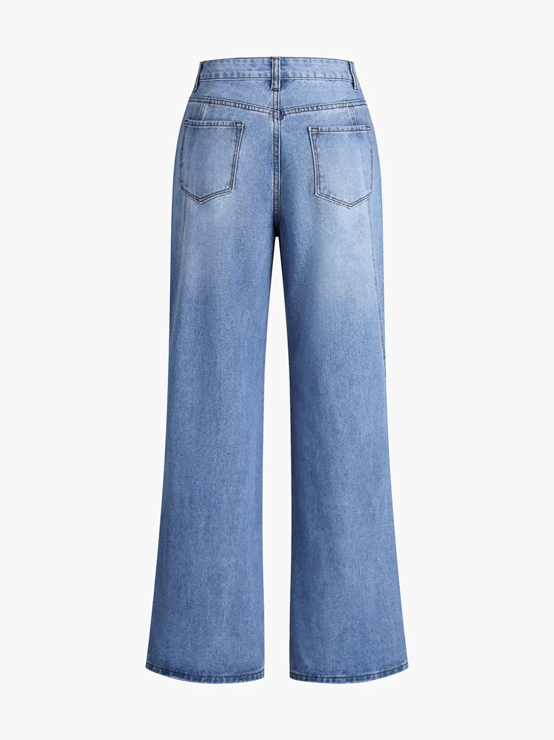 COMMENSE Vintage Denim Straight Leg Pants* Jeans|Pants
