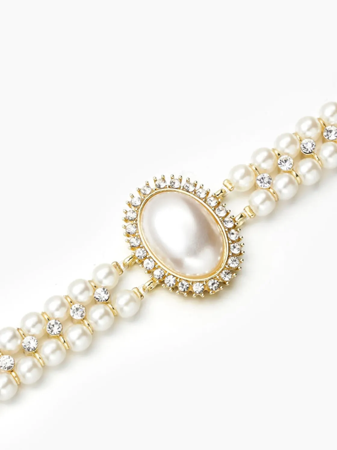 COMMENSE Vintage Double Layer Faux Pearl Choker Necklace* Necklaces|Accessories