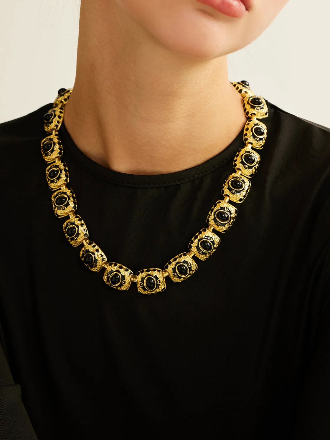 COMMENSE Vintage Enamel Necklace* Necklaces|Accessories
