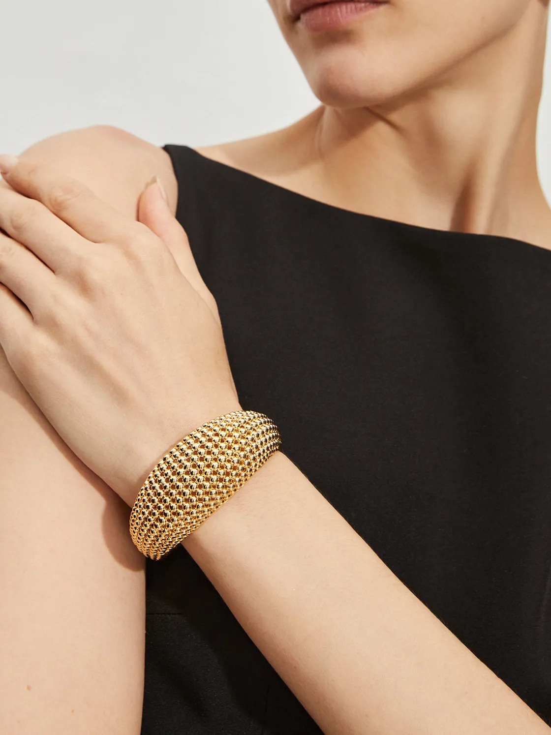 COMMENSE Vintage Hollow Out Beaded Open Bracelet* Rings & Bracelets|Accessories