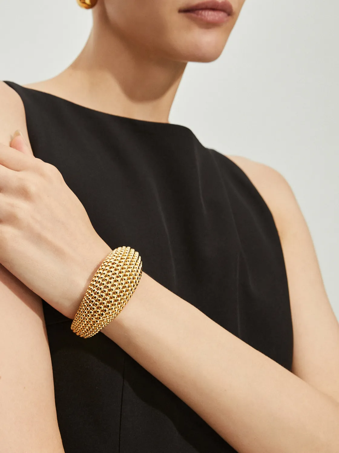COMMENSE Vintage Hollow Out Beaded Open Bracelet* Rings & Bracelets|Accessories