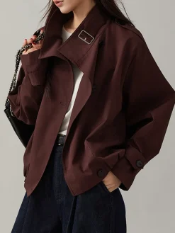 COMMENSE Vintage Loose Trench Coat* Outerwear|Coats