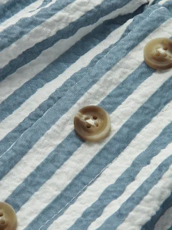 COMMENSE Vintage Pinstripe Button Shorts* Shorts|Bottoms
