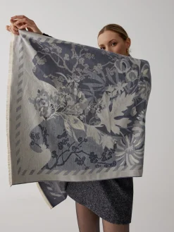 COMMENSE Vintage Plant Flower Jacquard Cotton Scarf* Accessories