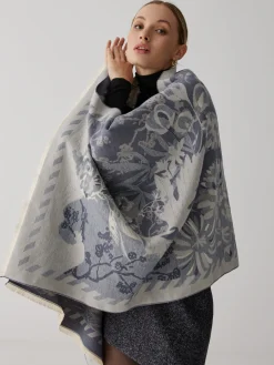 COMMENSE Vintage Plant Flower Jacquard Cotton Scarf* Accessories