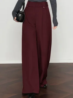 COMMENSE Vintage Pleated Wide-Leg Pants* Pants|Bottoms