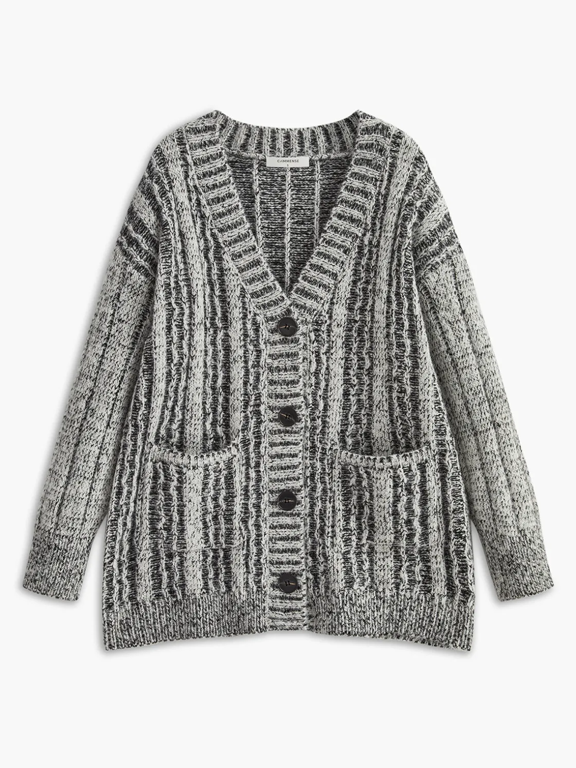 COMMENSE Vintage Pockets Loose Knit Outerwear* Sweater Tops|Outerwear
