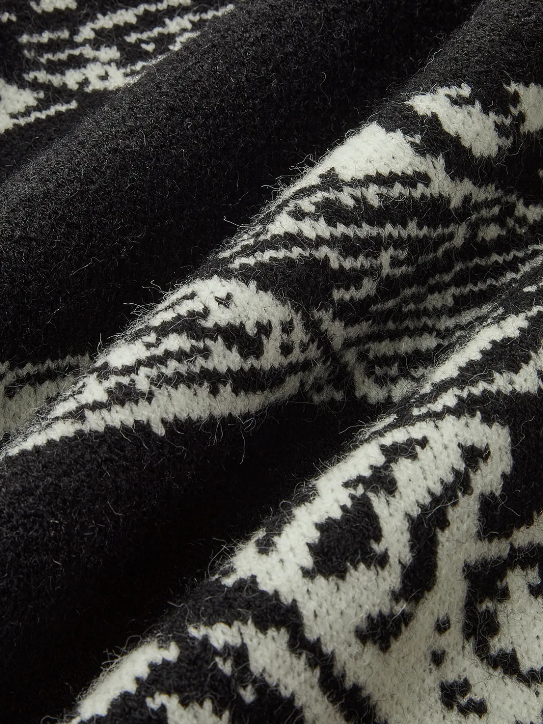 COMMENSE Vintage Printed Oversize Knit Outwear* Sweater Tops|Outerwear