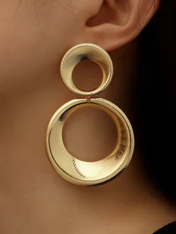 COMMENSE Vintage Round Bold Pendant Earrings* Earrings|Accessories