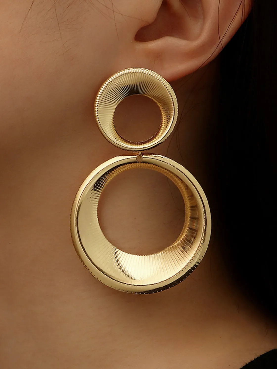 COMMENSE Vintage Round  Bold Pendant Earrings* Earrings|Accessories