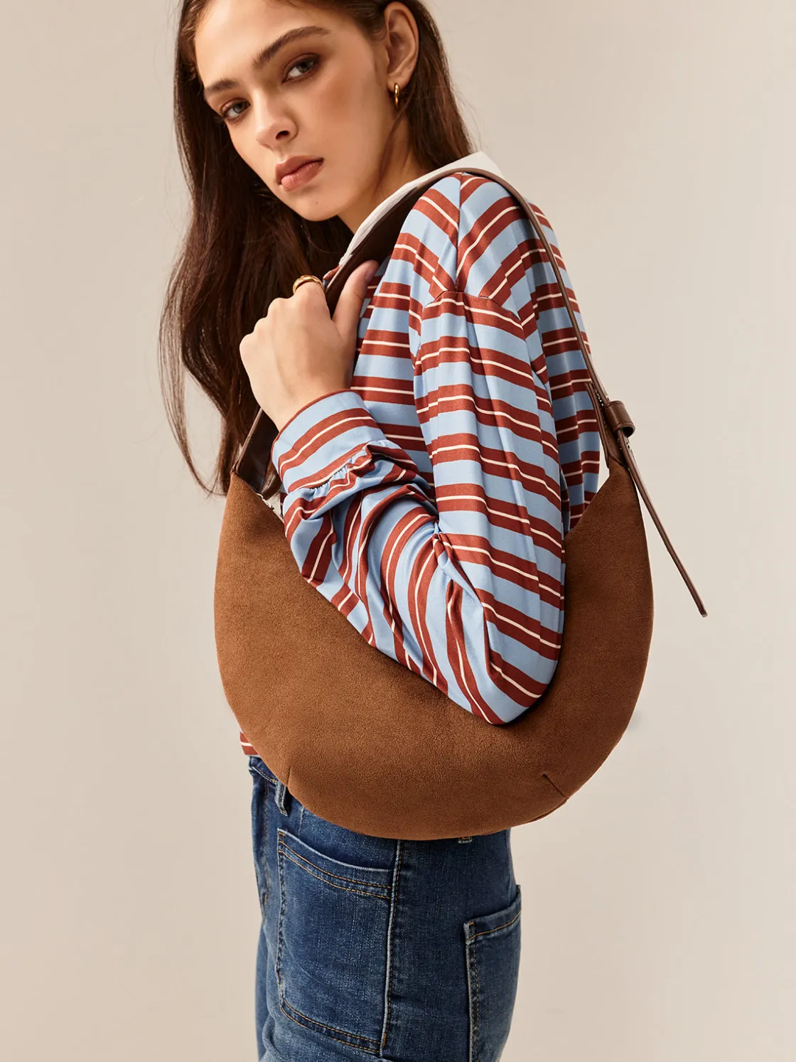 COMMENSE Vintage Soft-Buckle Crescent Bag* Bags|Accessories