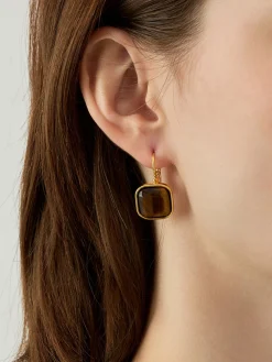 COMMENSE Vintage Square French Hook Earrings* Earrings|Accessories