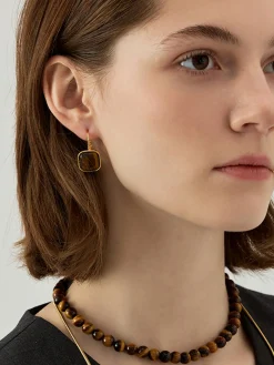COMMENSE Vintage Square French Hook Earrings* Earrings|Accessories