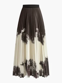 COMMENSE Vintage Tie Dye Pleated Skirt* Skirts|Bottoms