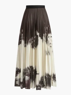 COMMENSE Vintage Tie Dye Pleated Skirt* Skirts|Bottoms