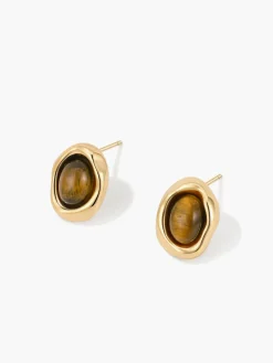 COMMENSE Vintage Tiger Eye Earrings* Earrings|Accessories