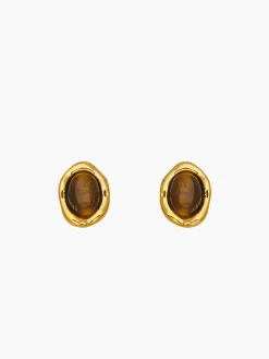 COMMENSE Vintage Tiger Eye Earrings* Earrings|Accessories