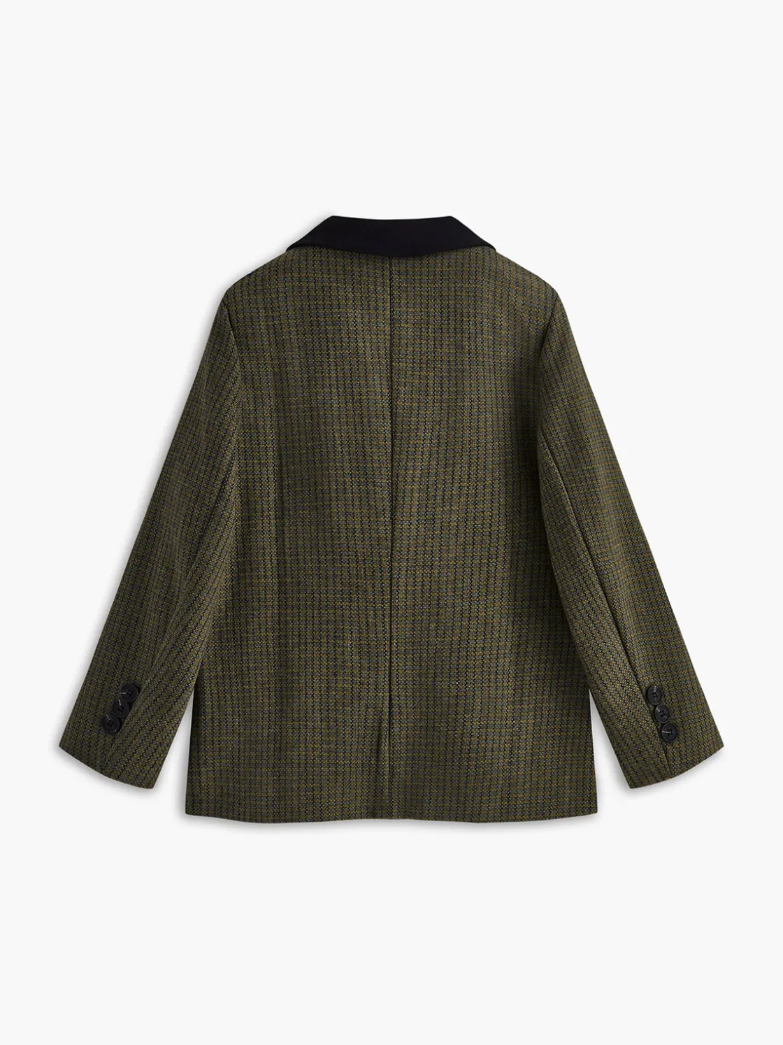 COMMENSE Vintage Tweed Plaid Blazer* Outerwear|Blazers