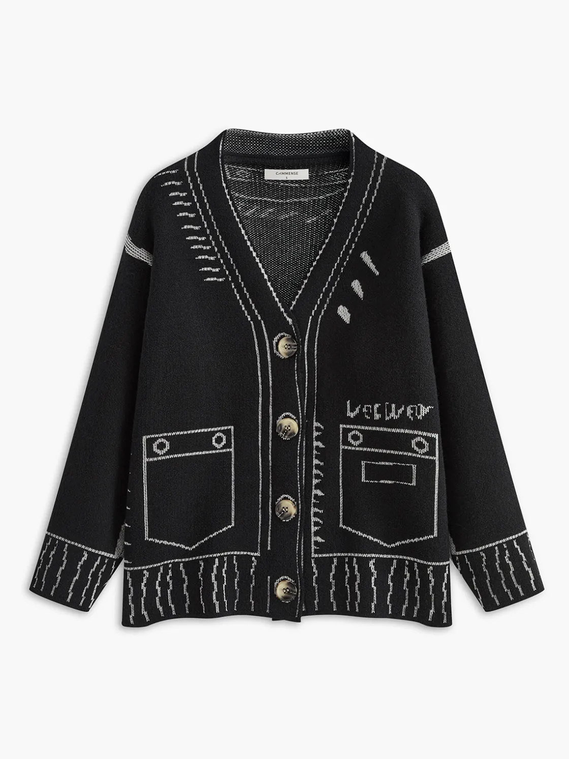 COMMENSE Vintage V-Neck Button Cardigan* Cardigans|Sweaters & Cardigans