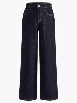 COMMENSE Vintage Wide-Leg Denim Pants* Jeans|Pants