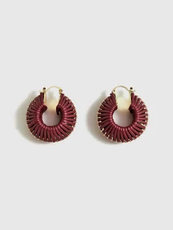 COMMENSE Vintage Woven Chunky Hoop Earrings* Earrings|Accessories