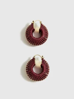 COMMENSE Vintage Woven Chunky Hoop Earrings* Earrings|Accessories