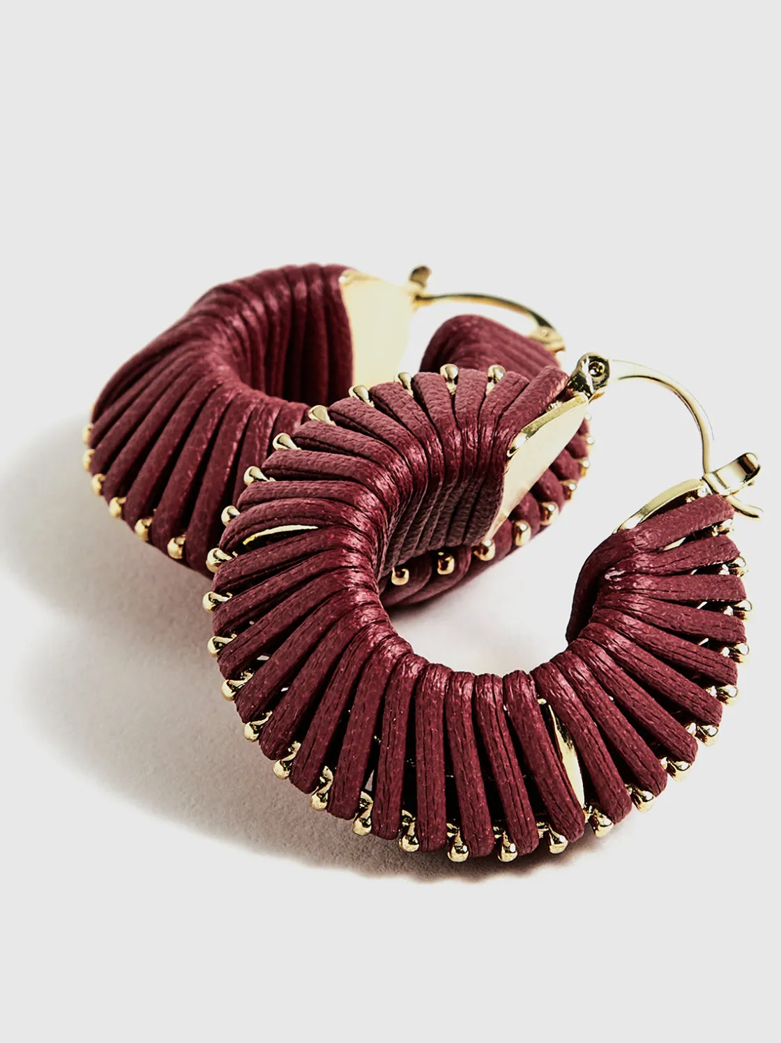 COMMENSE Vintage Woven Chunky Hoop Earrings* Earrings|Accessories