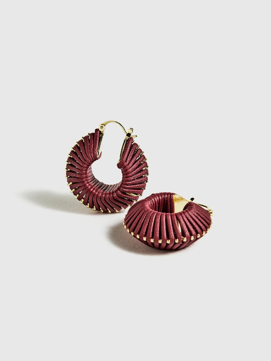 COMMENSE Vintage Woven Chunky Hoop Earrings* Earrings|Accessories