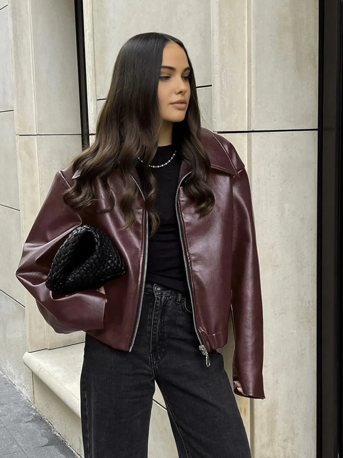 COMMENSE Vintage Zipper Faux Leather Jacket* Outerwear|Jackets
