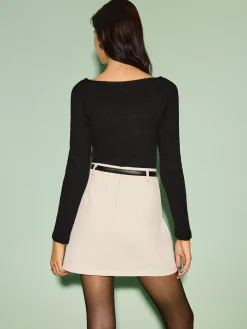 COMMENSE V-Neck Bow Front Slim Sweater* Sweater Tops|Sweaters & Cardigans