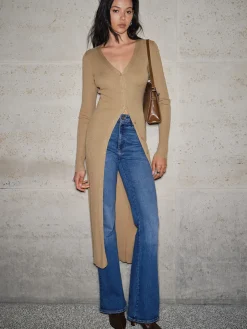 COMMENSE V-Neck Breasted Long Cardigan* Cardigans|Sweaters & Cardigans