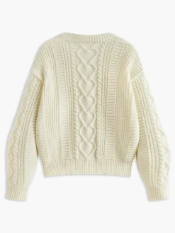 COMMENSE V-Neck Button Mechanism Cable Cardigan* Cardigans|Sweaters & Cardigans