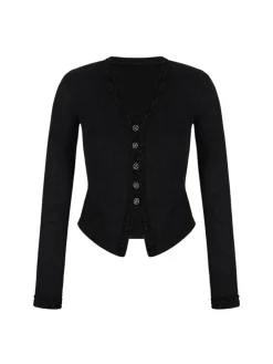 COMMENSE V-Neck Button Petite Blouse* Blouses & Shirts