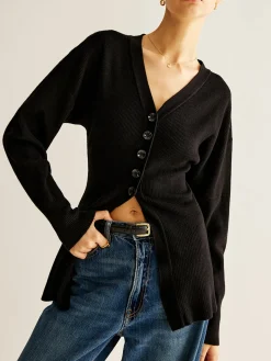COMMENSE V-Neck Button Slit Cardigan* Cardigans|Sweaters & Cardigans