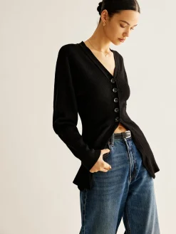 COMMENSE V-Neck Button Slit Cardigan* Cardigans|Sweaters & Cardigans