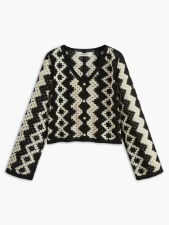COMMENSE V-Neck Chevron Breasted Cardigan* Knitwear|Tops