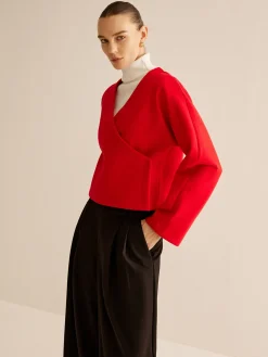COMMENSE V-Neck Criss Cross Jacket* Outerwear|Jackets