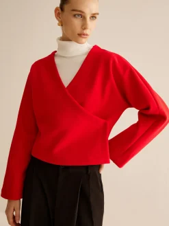 COMMENSE V-Neck Criss Cross Jacket* Outerwear|Jackets
