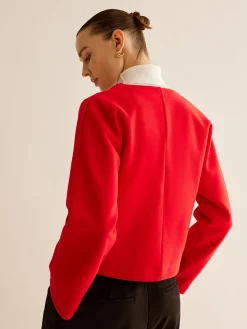 COMMENSE V-Neck Criss Cross Jacket* Outerwear|Jackets