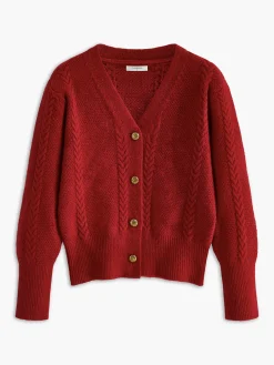 COMMENSE V-Neck Metal Breasted Stretch Cardigan* Cardigans|Sweaters & Cardigans